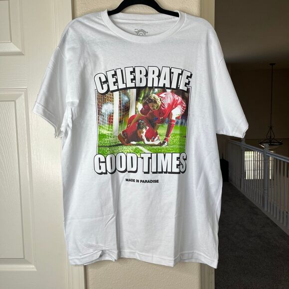 New Made In Paradise Short Sleeve Sport Logo T-Shirt Men’s Size Large #460 - Picture 3 of 7